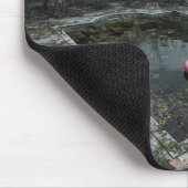 Verlassener Strandpool – Unheimliche Liminal-Lands Mousepad (Ecke)