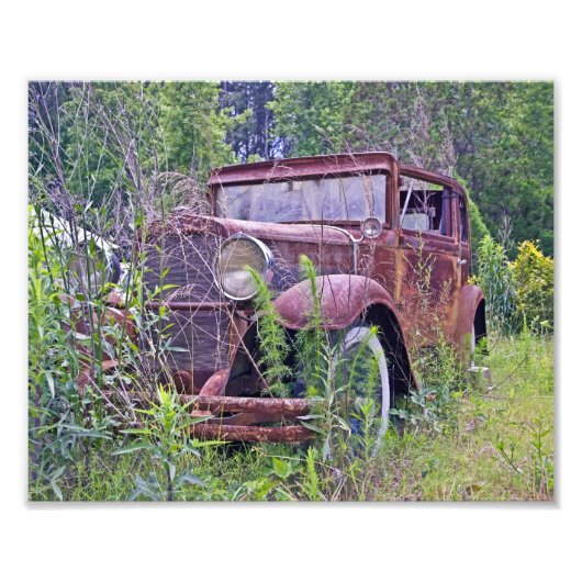 Verlassener Wagen Fotodruck (Vorne)