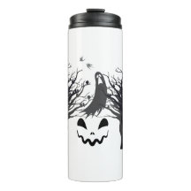Verlassener Wald Geist Thermobecher – Dunkel & Gru