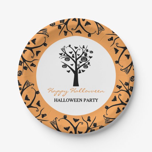 Verlassener Wald, Halloween Pappteller (Vorderseite)