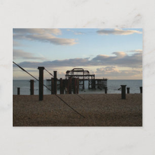Verlassener West Pier Brighton England Postkarte