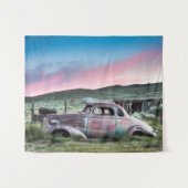 Verlassenes Auto Bodie Geisterstadt am Wandteppich (Vorderseite (Horizontal))