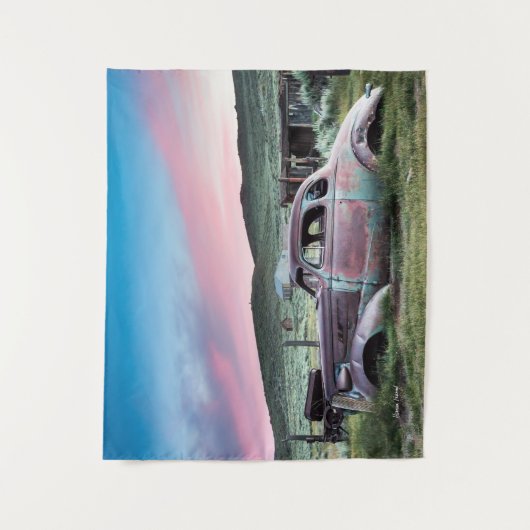 Verlassenes Auto Bodie Geisterstadt am Wandteppich (Vorderseite)