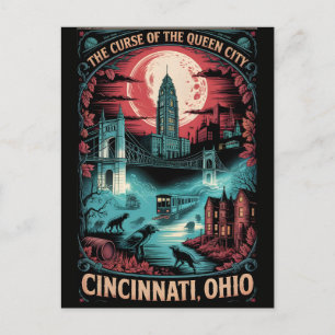 Verlassenes Cincinnati, Ohio Vintage-Horror-Reisep Postkarte