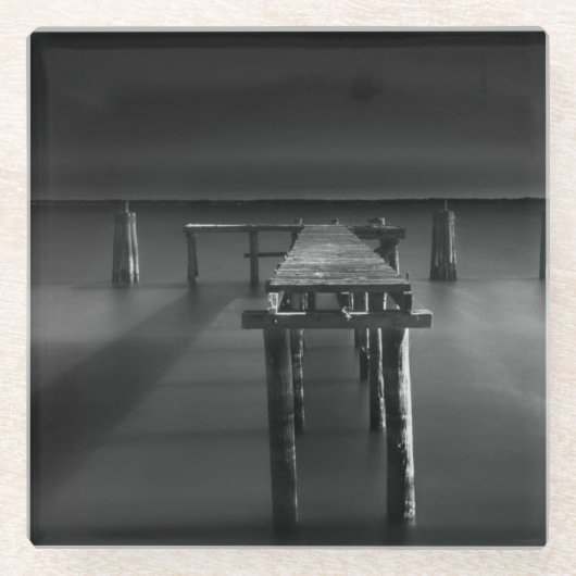 Verlassenes Dock in See Monroe Glasuntersetzer (Vorderseite)