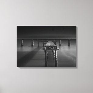 Verlassenes Dock in See Monroe Leinwanddruck