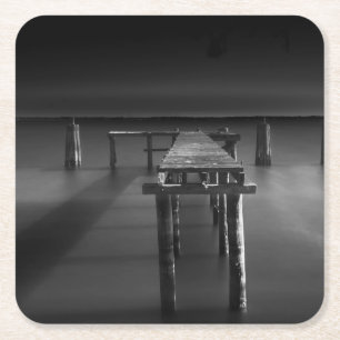 Verlassenes Dock in See Monroe Rechteckiger Pappuntersetzer