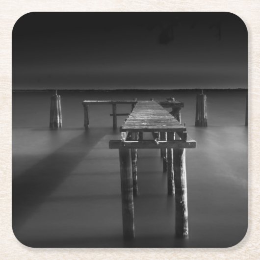 Verlassenes Dock in See Monroe Rechteckiger Pappuntersetzer (Vorderseite)