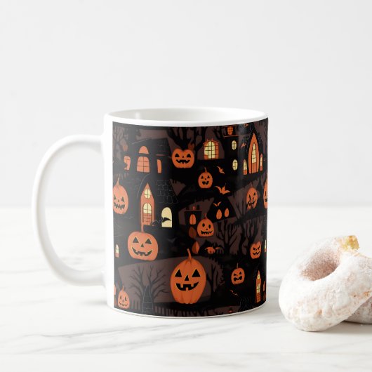 Verlassenes Dorf Kaffeetasse (Mit Donut)
