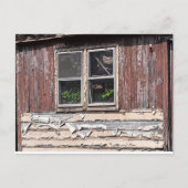 Verlassenes Haus mit Blume auf der Ansichtskarte Postkarte (Vorderseite)