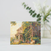 Verlassenes Haus mit Möbeln Postkarte (Stehend Vorderseite)