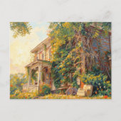 Verlassenes Haus mit Möbeln Postkarte (Vorderseite)
