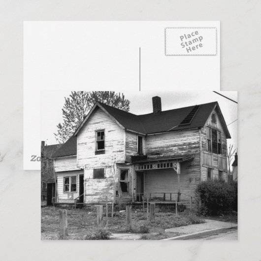 Verlassenes Haus Postkarte (Vorne/Hinten)