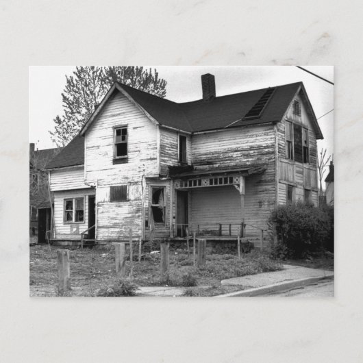 Verlassenes Haus Postkarte (Vorderseite)