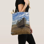 Verlassenes hölzernes Fischerboot | Dungeness Tasche (Von Nahem)