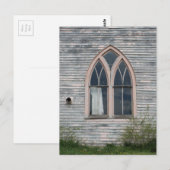 Verlassenes Kirchenfenster Postkarte (Vorne/Hinten)