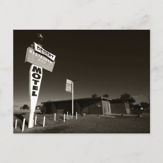 Verlassenes Motel Postkarte (Vorderseite)