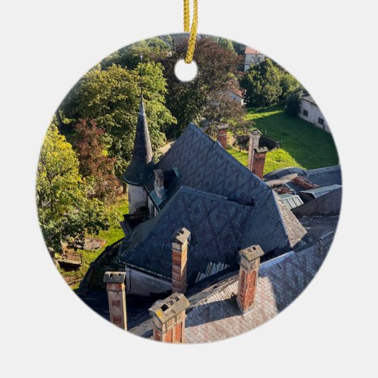 Verlassenes Schloss Keramik Ornament (Vorne)