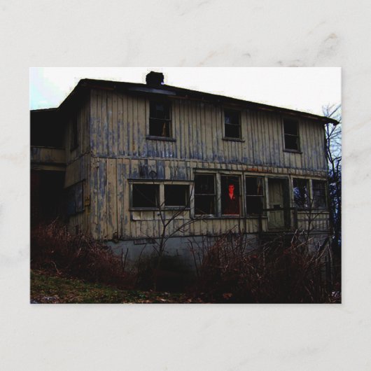 Verlassenes Spukhaus Postkarte (Vorderseite)