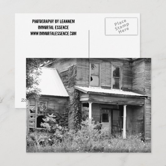 Verlassenes Zuhause Postkarte (Vorne/Hinten)