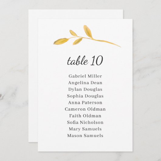 Verlasst Oliven. Klassische Tischnummer mit Sitzge (Vorne/Hinten)