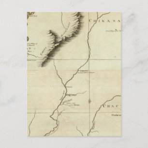 Verlauf des Flusses Mississipi Postkarte