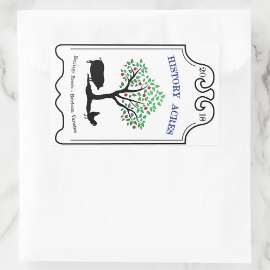 Verlauf erfasst Logo-Aufkleber Rechteckiger Aufkleber (Tasche)