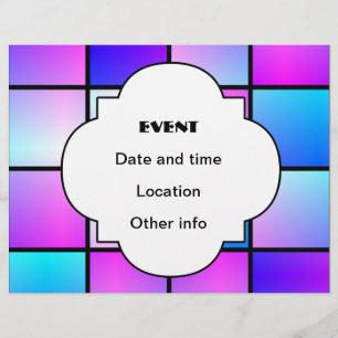 Verlauf Quadrate Muster Flyer