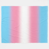 Verlaufende Transgender-Pride-Flagge - Trans Flagg Fleecedecke (Vorderseite (Horizontal))