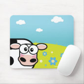 Verlegene Cartoon-Kuh Mousepads (Mit Mouse)
