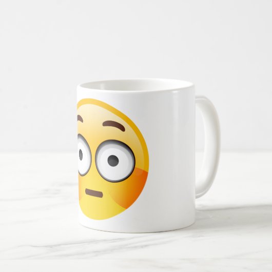 Verlegene Emoji Tasse (VorderseiteRechts)