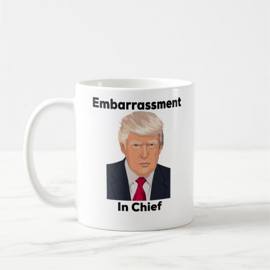 Verlegenheit im HauptantiTrumpf-lustigen Geschenk Kaffeetasse (Links)