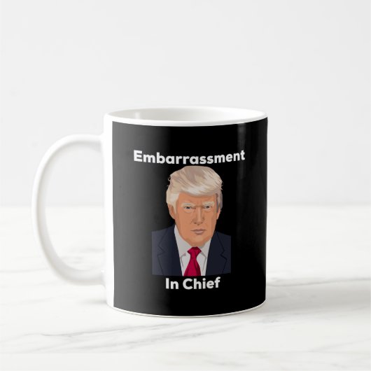 Verlegenheit im HauptantiTrumpf-lustigen Geschenk Kaffeetasse (Links)