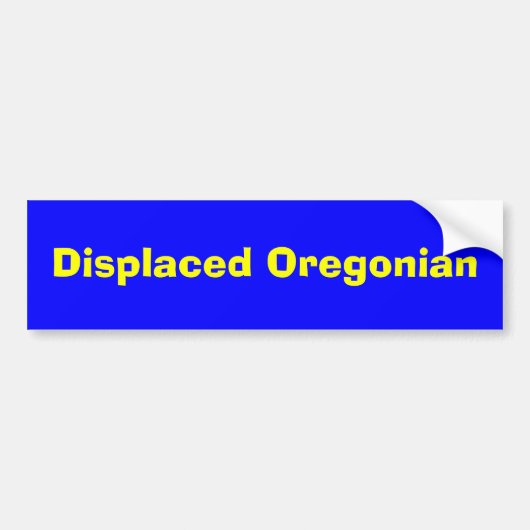 Verlegtes Oregonian Autoaufkleber (Vorne)