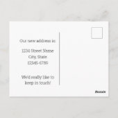 Verlegung der Ankündigung North Dakota Meadowlark Postkarte (Rückseite)