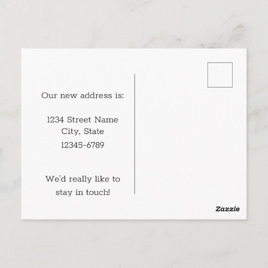 Verlegung der Ankündigung Washington Goldfinch Blu Postkarte (Rückseite)