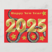 Verlegung Glück 2025 Jahr der Schlange Postkarte (Vorderseite)