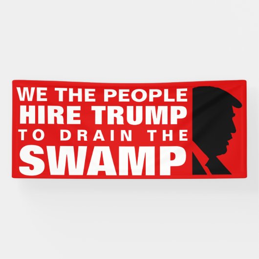 Verleih Trump, um den Sumpf zu entziehen! Banner (Horizontal)