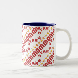 Verleihe 5 Sterne Mama gekachelt Zweifarbige Tasse