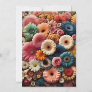 Verleihen Sie Ihrem Raum Farbe mit bunten Gerbera- Einladung