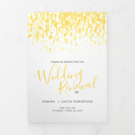 Verleihfeier Gelb-Grau-Programm Dreifach-gefaltete Programmkarte