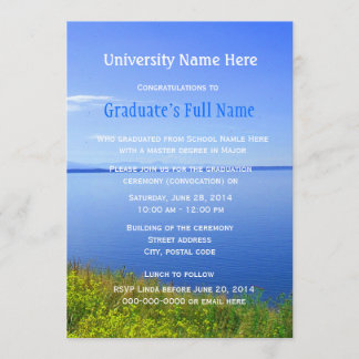 Verleihung des Grand Teton Abschlusses (Einberufun Einladung