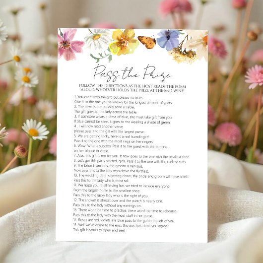 Verleihung des Preises | Boho Brautparty Game Card Einladung