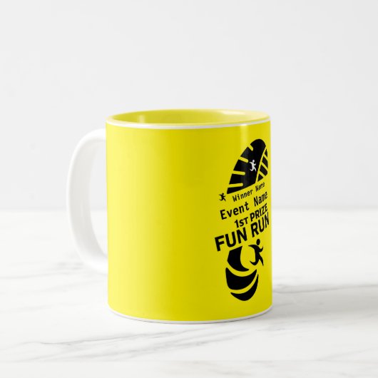 Verleihung des Preises "Fun Run Event Ursache Wohl Zweifarbige Tasse (Vorderseite Links)