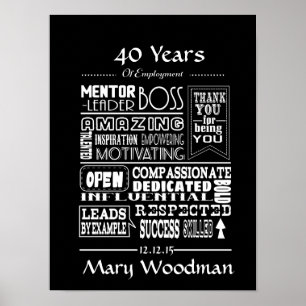 Verleihungsgeschenk für Boss-Preis für den langfri Poster