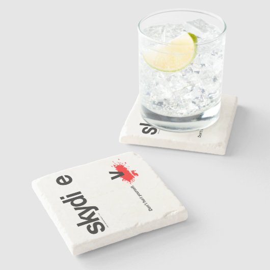 Verletzen Sie sich nicht Skydiver Steinuntersetzer (Seitenansicht)