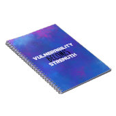 Verletzlichkeit wird zu Festigkeitstyppografie Abs Notizblock (Rechte Seite)