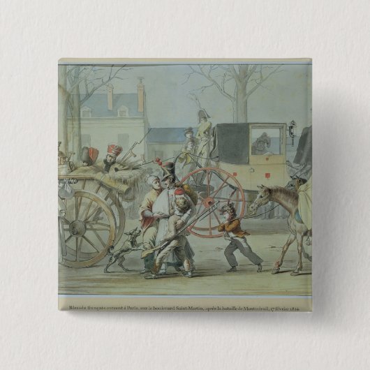 Verletzte französische Soldaten, die Paris Button (Vorderseite)