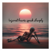 Verletzte Herzen sprechen heftig | Fotodruck (Vorne)