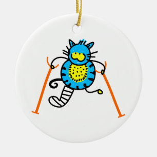 Verletzte Katze Keramikornament